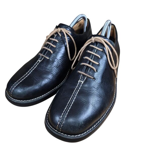 Sandro Moscoloni Vineyard 4046 Black Leather Mens 8 D Oxford Dress Shoes EUC - Picture 3 of 9